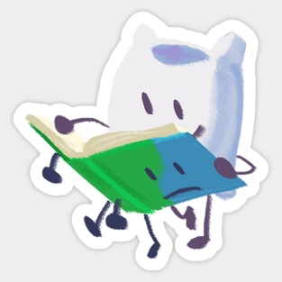 Pillow Reading Book Sticker